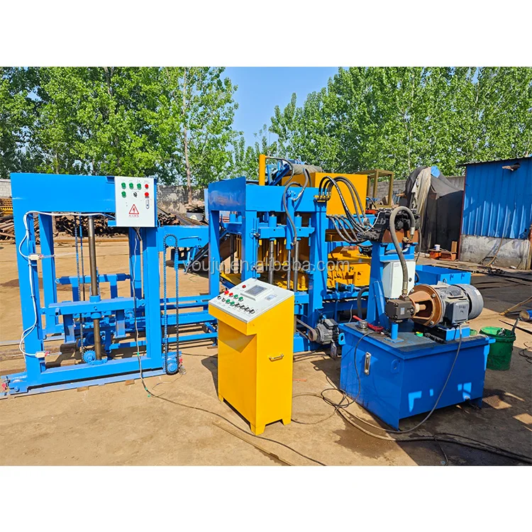 Automatic Hydraulic Pressure Cement Block & Hollow Block Making Machine Motor Pump PLC Control High Efficiency Easy Operation