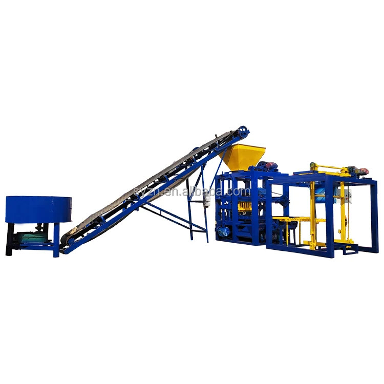 QTJ4-24 Machine for Making Blocks Automatic Factory Sale High Quality Hydraulic PLC Engine Gear Hollow Block Making Machine
