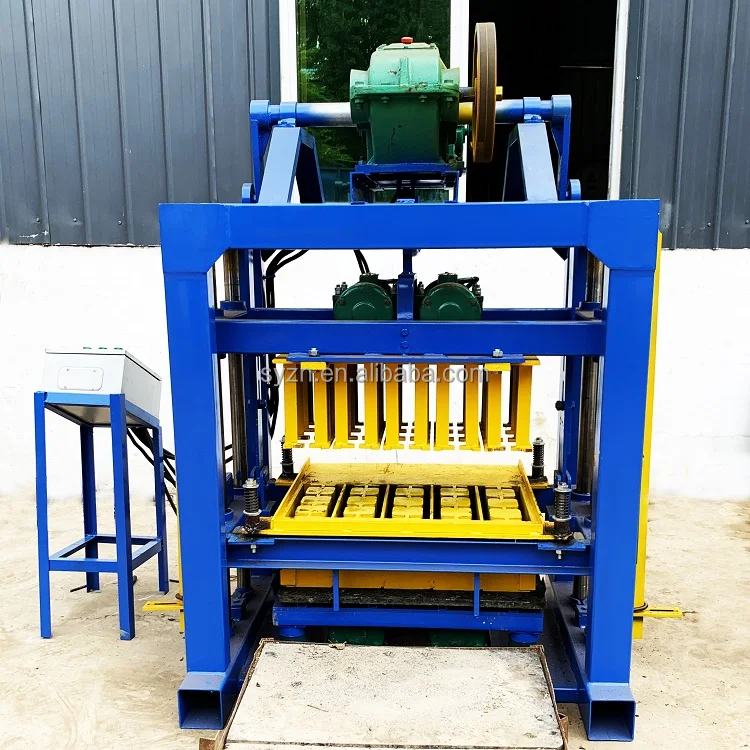 QTJ4-40 Hydraulic Semi-Automatic Block Making Machine with Motor/Engine Low Cost Cement Brick Machine for Small Business Startup