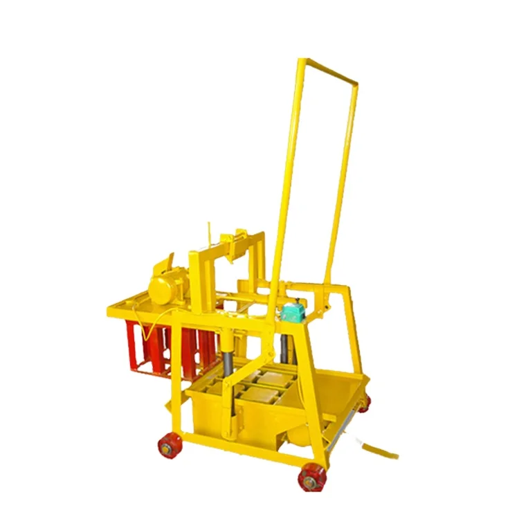 Mobile 2-45 Small Manual Hydraulic Engine Concrete Cement Block Brick Making Machine Easy Operation