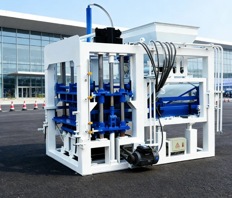 Industrial QT5-15 Automatic Brick Making Machine. Large Production Capacity for Paving Hollow Standard Blocks