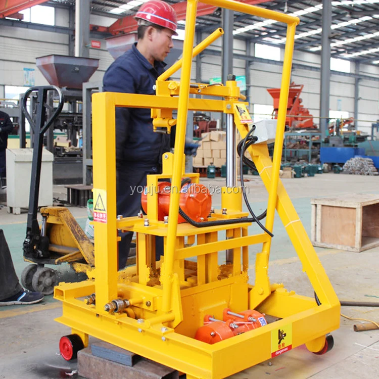 Small Manual Cement Engine Hollow Concrete Block Making Machine with Easy Operation for Sale