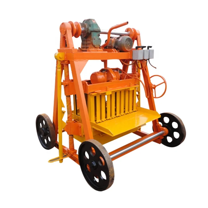 QMJ4-45 Manual Cement Block Press Machine with Engine for Garden & Small Construction Projects Easy Operation Low Investment