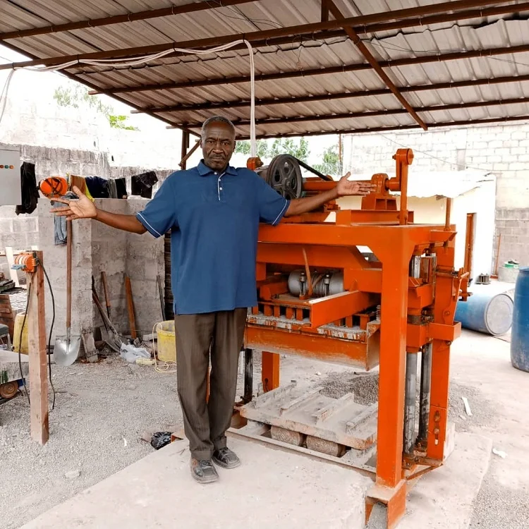 QTJ4-40 New ConditionSmall Manual  Cement Block Machine Hollow Blocks and Paving Brick Molder One Worker