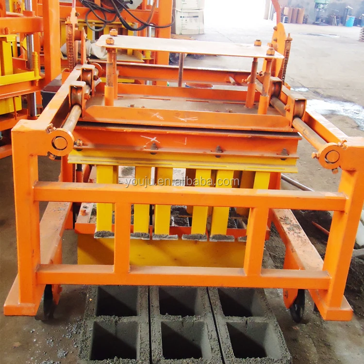 QMR4-45 Hydraulic Pressure Brick Production Line Machine | Easy Operation Cement Hollow Brick Making Equipment for Small