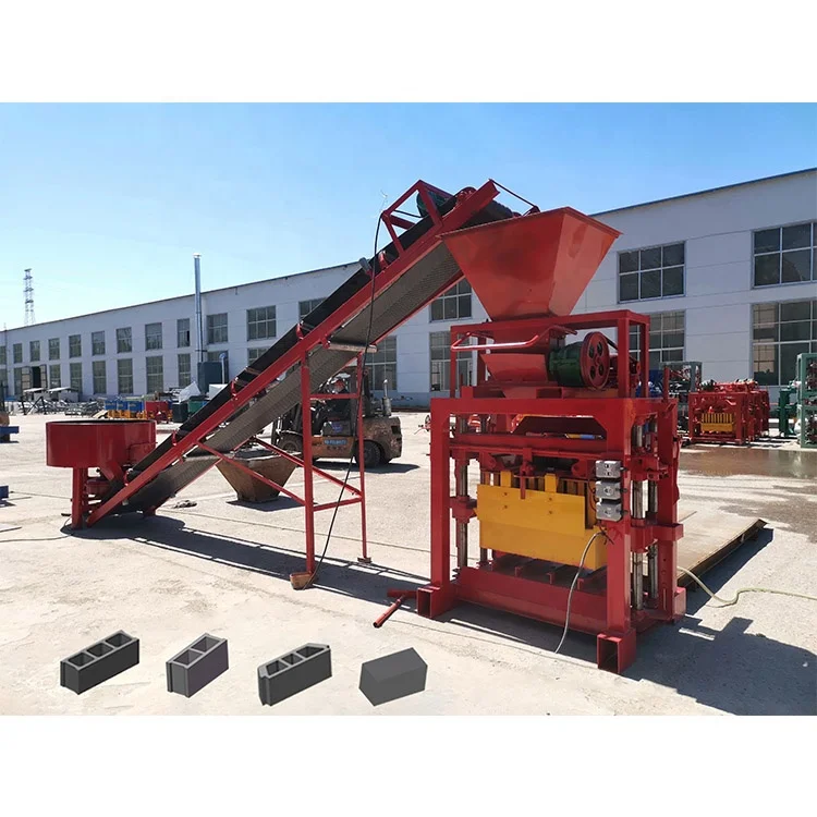QTJ4-35 Stationary Manual Simple Small Business Idea Block Making Machine of Construction Material  for Sale