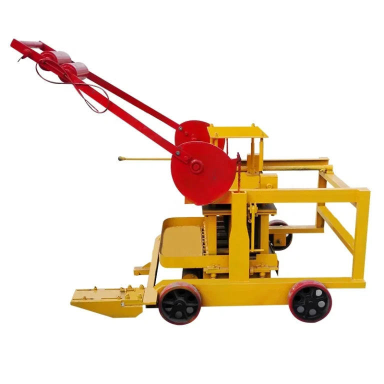 Hollow Block Making Machine QMR4-45 Mobile Concrete Diesel Engine Brick Production Line