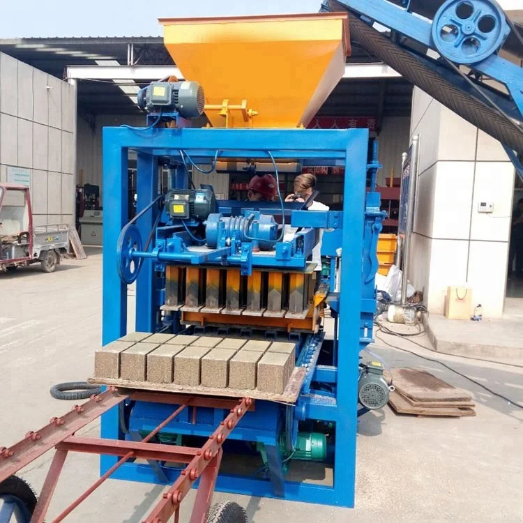 QTJ4-24 Concrete Cement Standard Solid  Block Mold for Making Machine Road Blocks Direct Factory  Tool Production Line Equipment