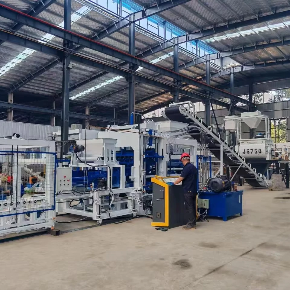 Promotion SHIYUE QT8-15 Brick Making Machinery in South America  Hydraulic Automatic Bricks Production Line