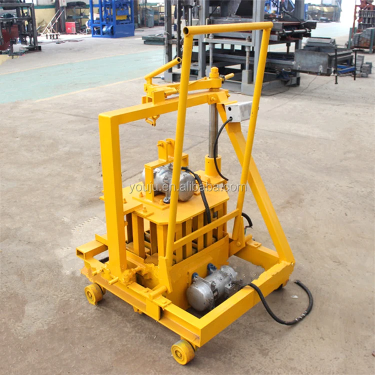 High Profit QMJ2-45 Electric Engine Cement/Brick Making Machine Bottom Price Paving Block Machine Hollow Interlocking Easy
