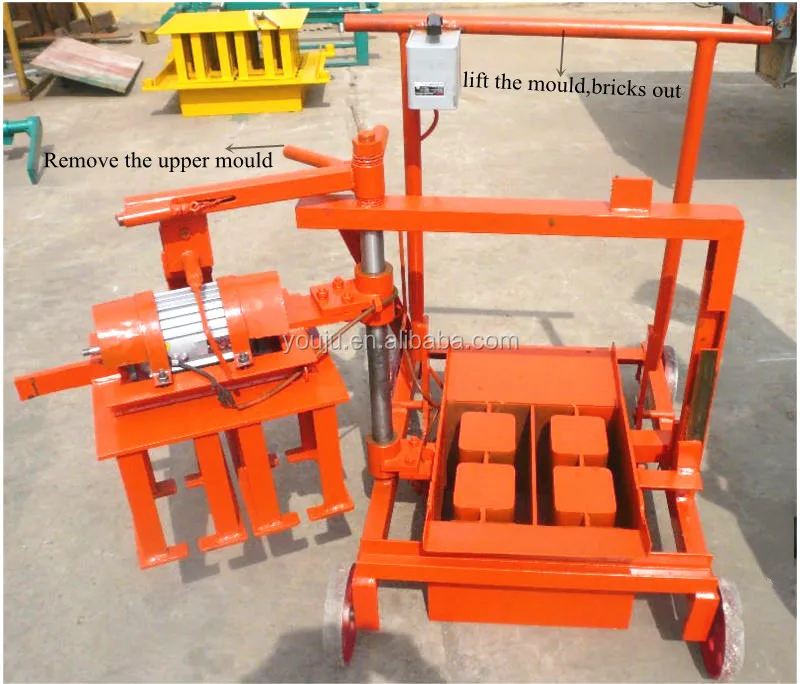 Cement Hollow Block Making Machine Easy Operate Small Mobile Low Investment Home Paving Brick Machine