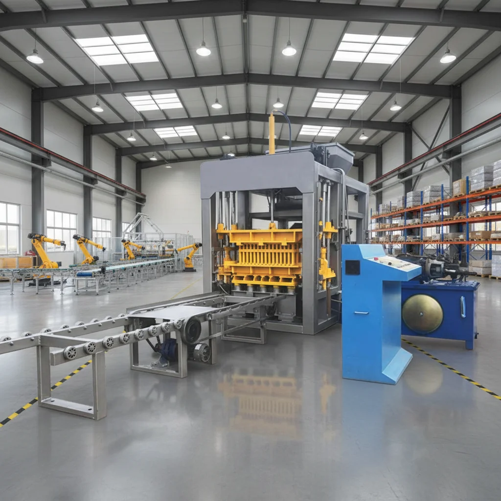 QT5-15 Concrete Interlocking Bricks Making Machine