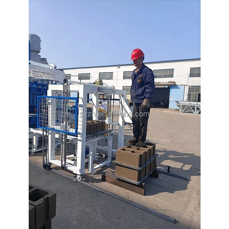 Hydraulic Pressure QT4-18 PLC & Engine Automatic Hollow Block Making Machine for Sale Kenya Zambia