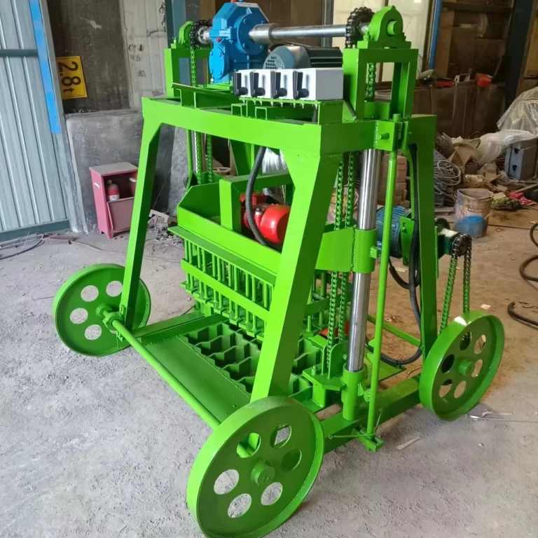 Hollow Brick and Paving Block Making Machine Mobile Cement Block Machine with Engine Low Investment