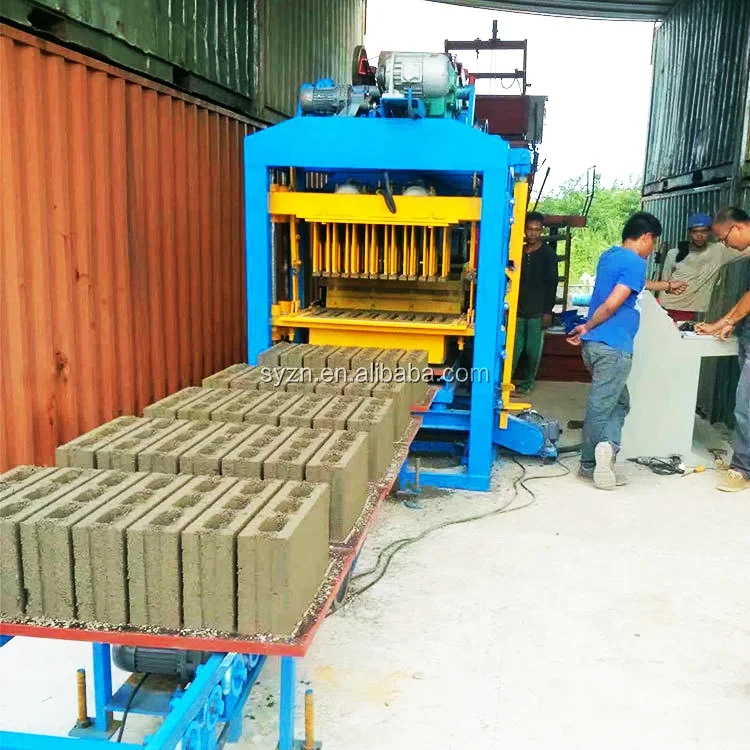 Automatic Block Making QTJ4-25 Low Price Hollow Brick Making Machine Mini Brick Plant for Sale in Middle East Liberia