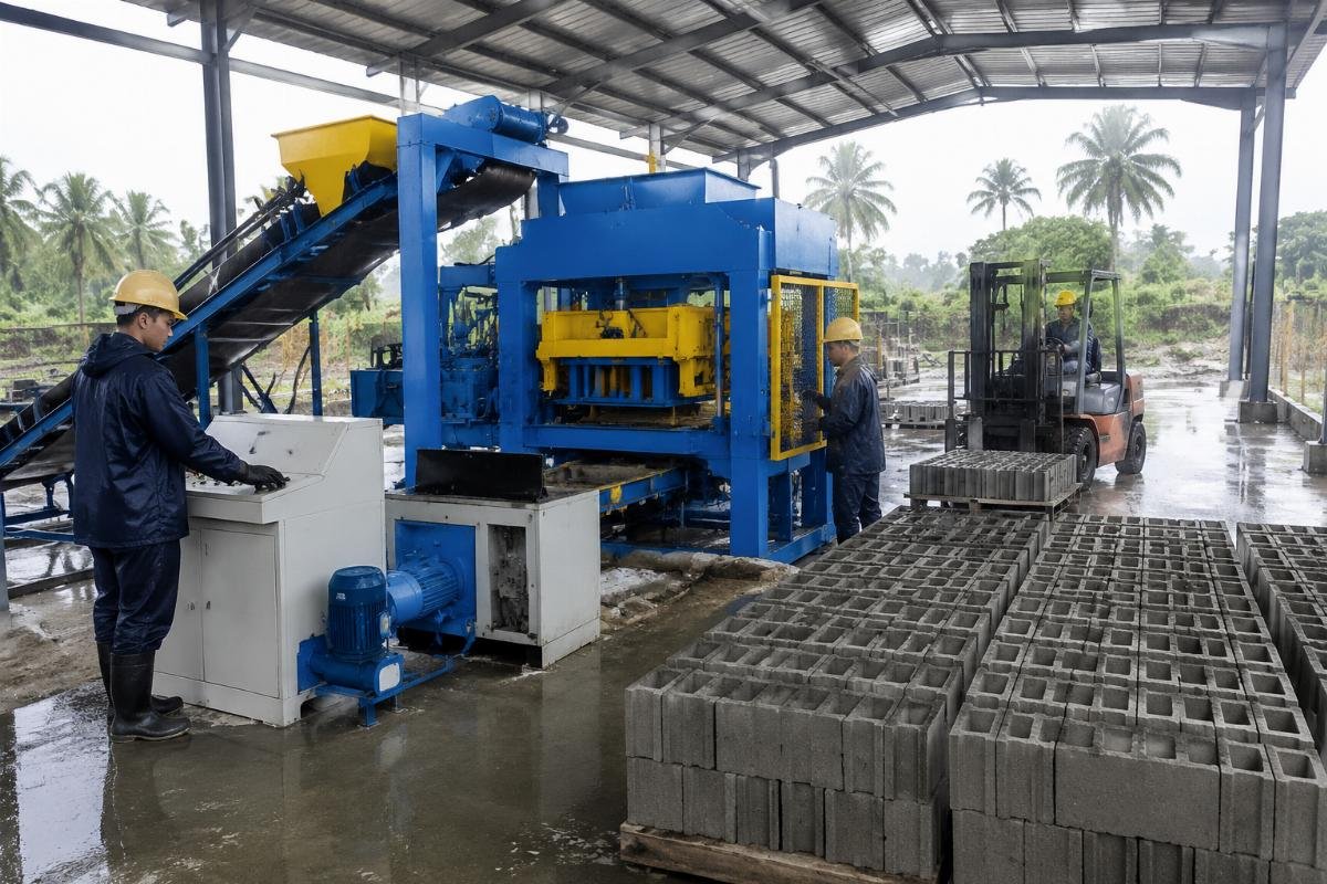 Turnkey block plant installation for government housing project