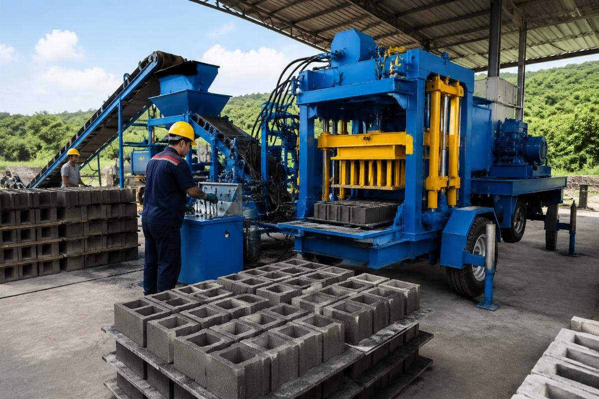 Mobile hollow block machine advantages for remote construction sites