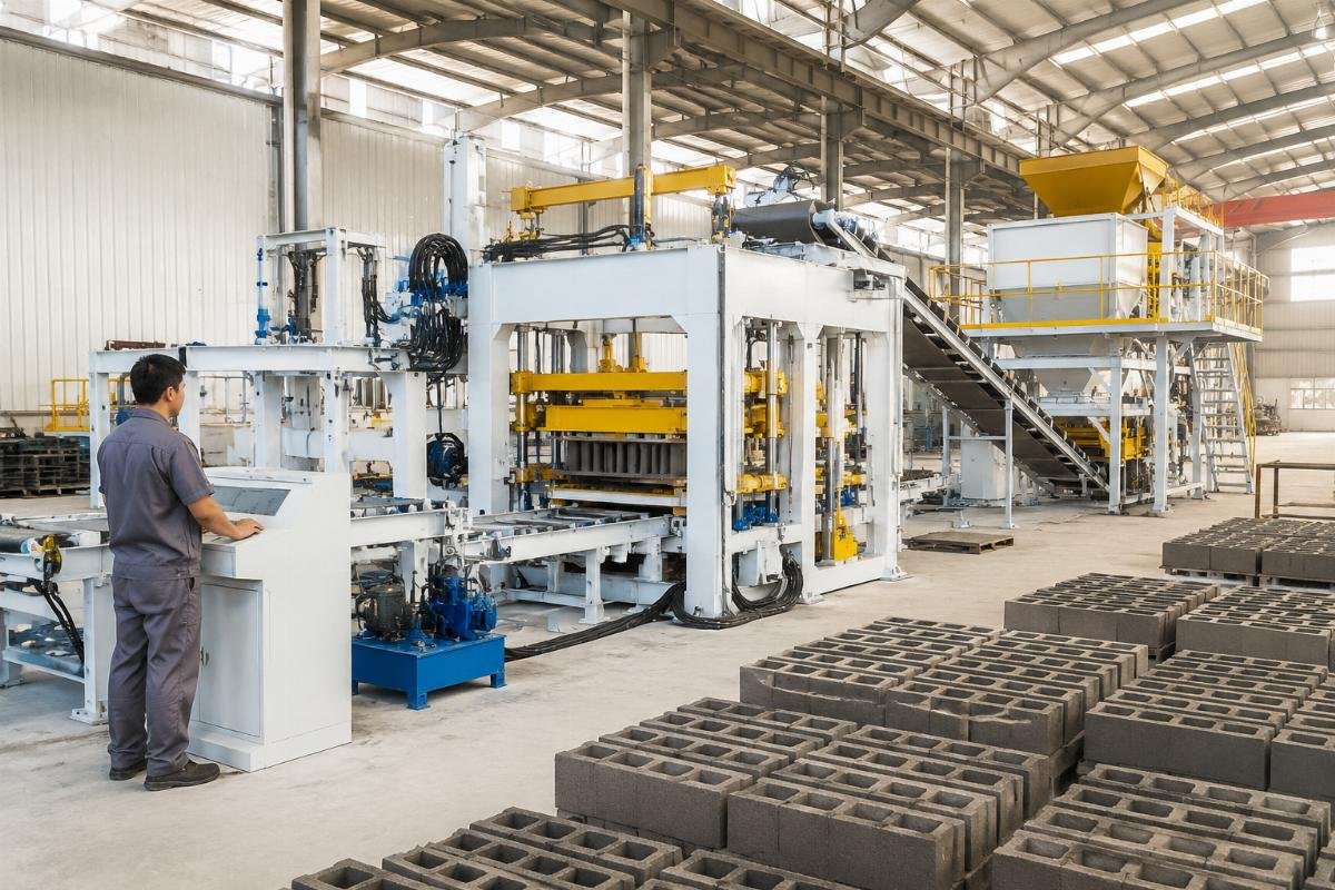 automatic block machine supplier China airbag vibration system Fully automatic concrete block machine QT10-15 with airbag vibration system