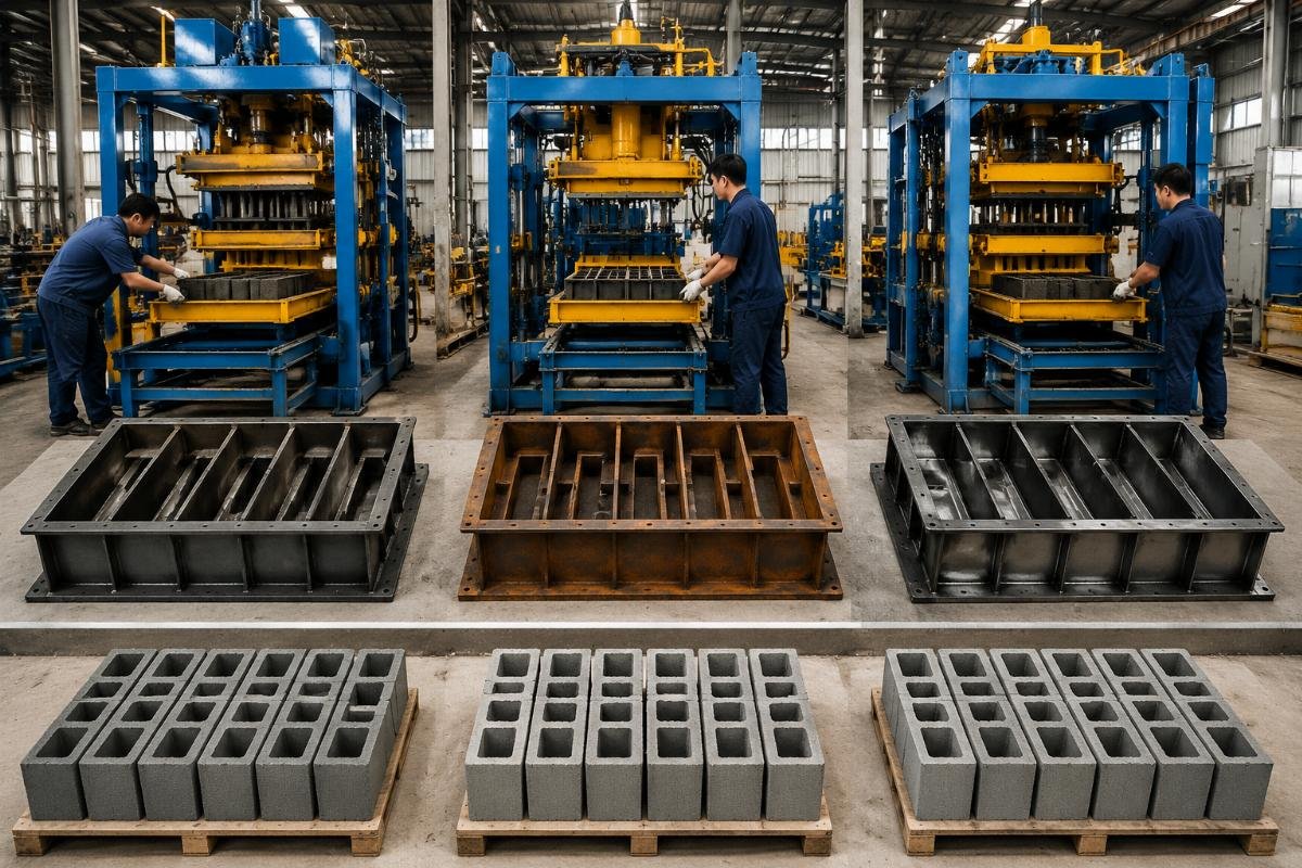 Steel grade comparison chart for block machine moulds