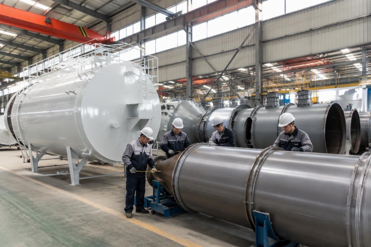 cement silo manufacturer China factory quality control Cement silo manufacturing facility with quality control