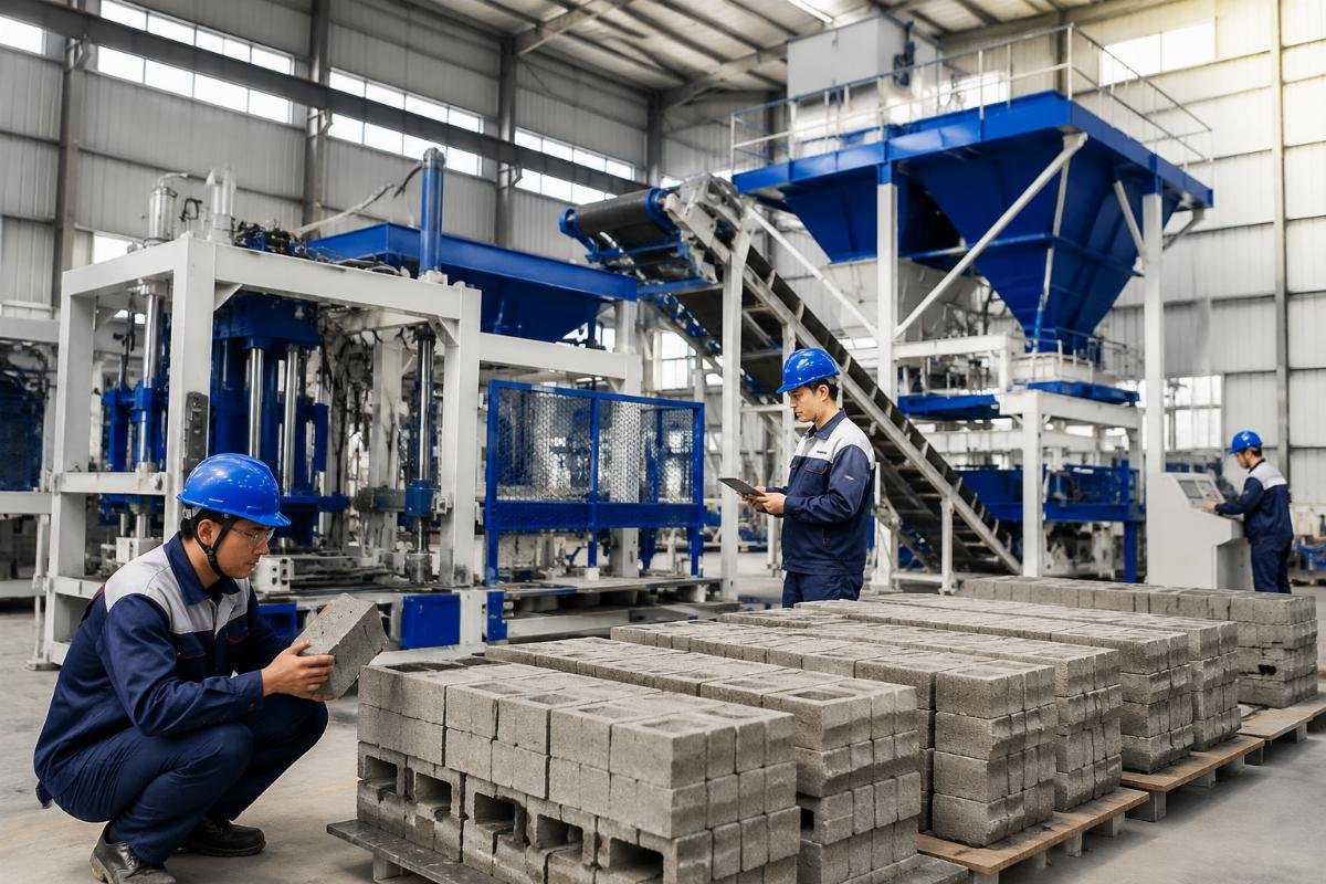 China batching plant supplier for block factory manufacturer audit Shandong Shiyue factory floor with batching plant assembly line and quality inspection