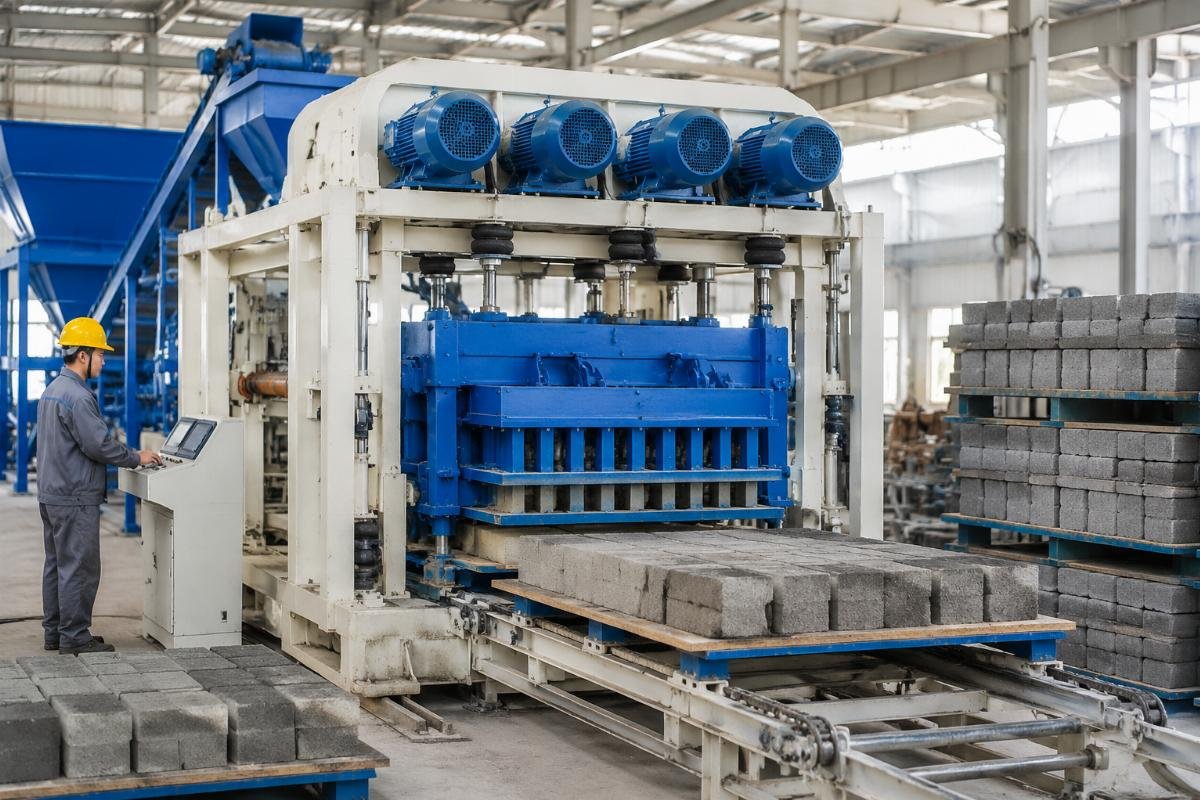 Four-motor vibration system with airbag isolation