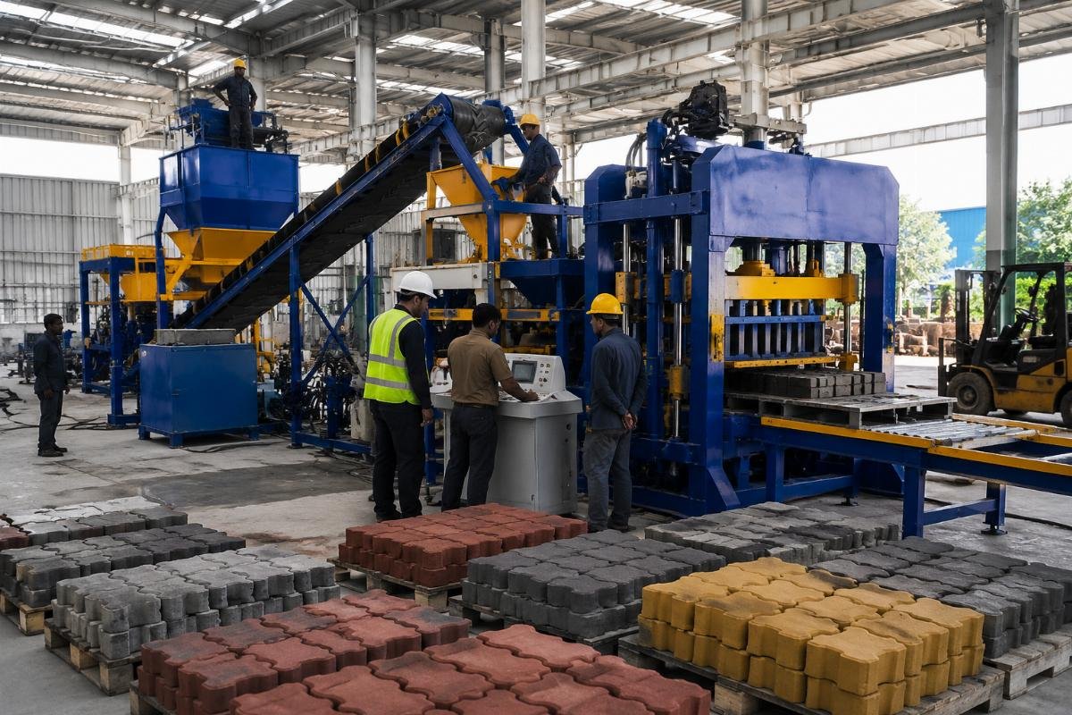 Turnkey multi-color paver production line solution