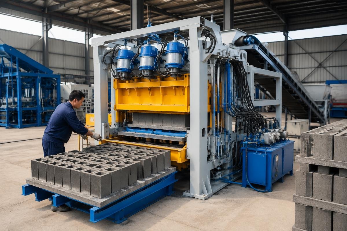 European-style airbag vibration system automatic block machine quality advantage European-style automatic block machine with airbag system and four vibration motors