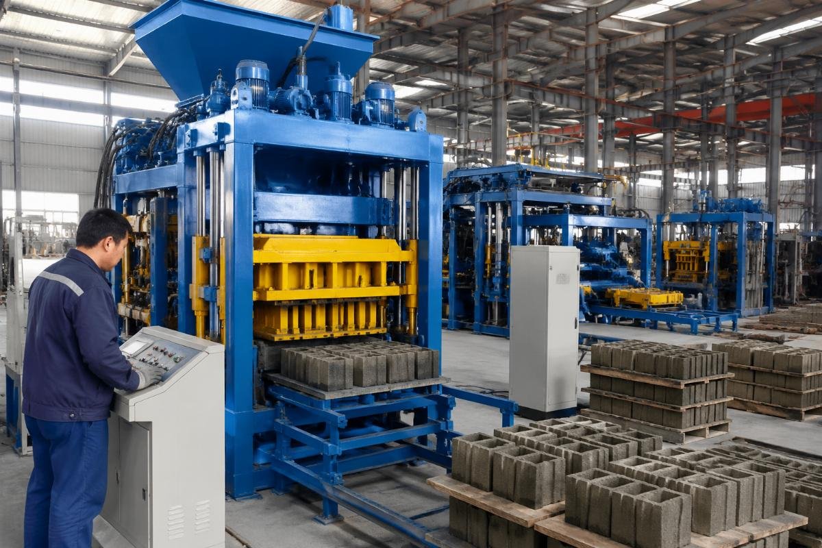 how to choose block making machine vibration system comparison 4-motor vibration system concrete block making machine
