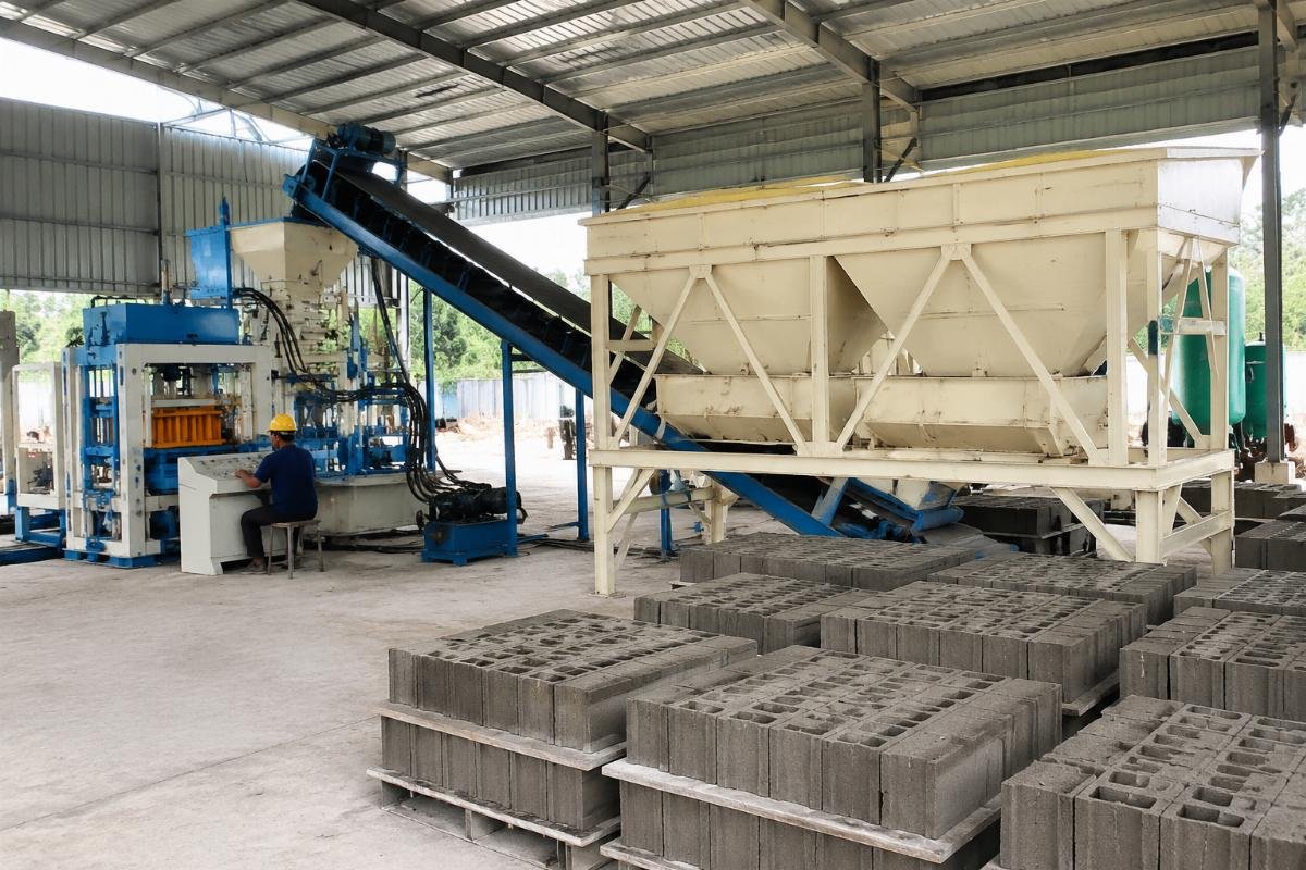 PLD batching plant matching block machine small capacity PLD800 three-bin batching plant with belt conveyor for small block production line