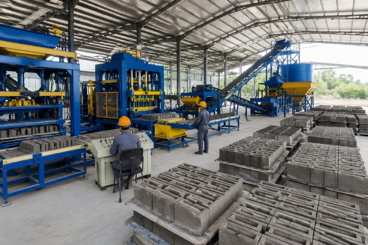 turnkey concrete block production line for government housing projects Turnkey concrete block production line for large-scale housing project