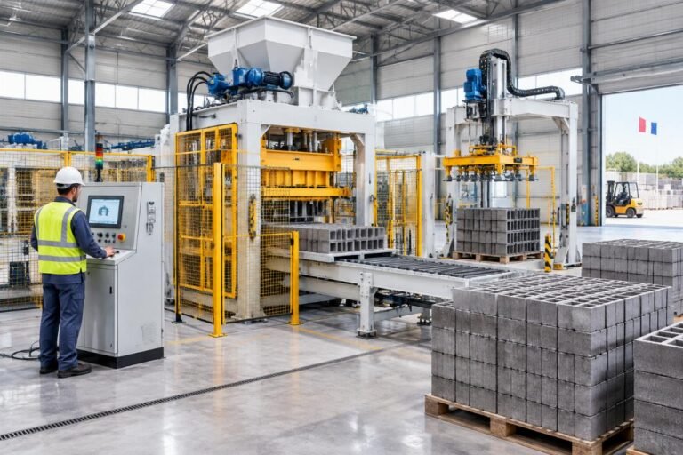 Concrete Block Machine for Sale in France: Shiyue QT Series Manufacturer
