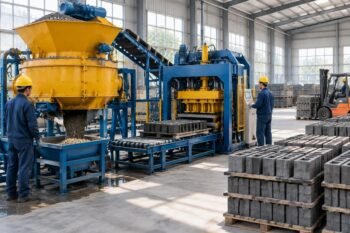 Comparison of mixer discharge cycles relative to block machine cycle times
