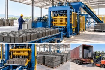 QT10-15 block machine supplier for Oman comparison framework showing capacity, voltage, and logistics dimensions